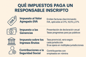 que impuestos paga un responsable inscripto