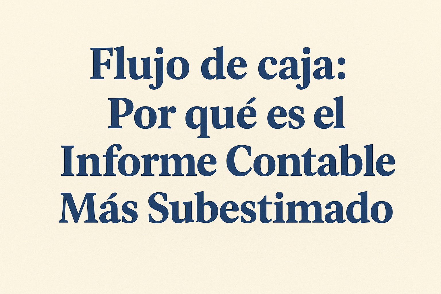 que es el flujo de caja